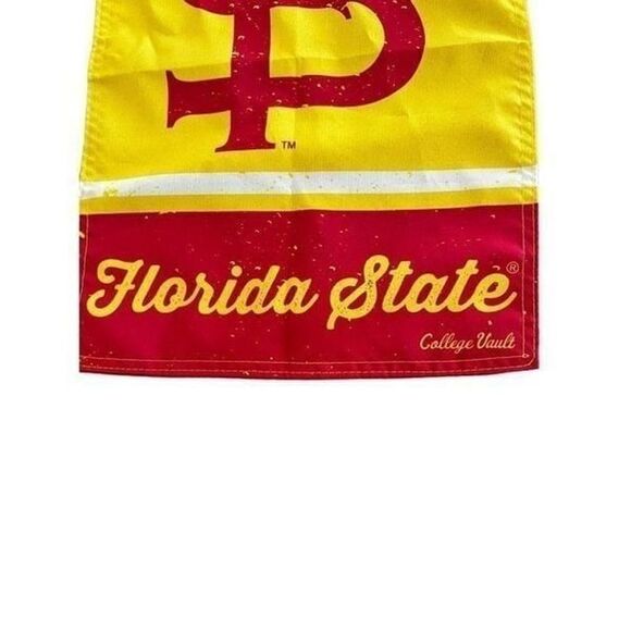 FSU Seminoles Vintage Retro Throwback Garden Flag Banner & ID HOLDER lot - Picture 2 of 5